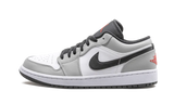 Air Jordan 1 Low Light Smoke Grey sneaker with white, grey, and black accents.