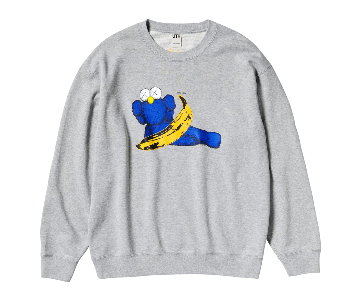 KAWS x Uniqlo Warhol Graphic 472951 Sweatshirt Gray