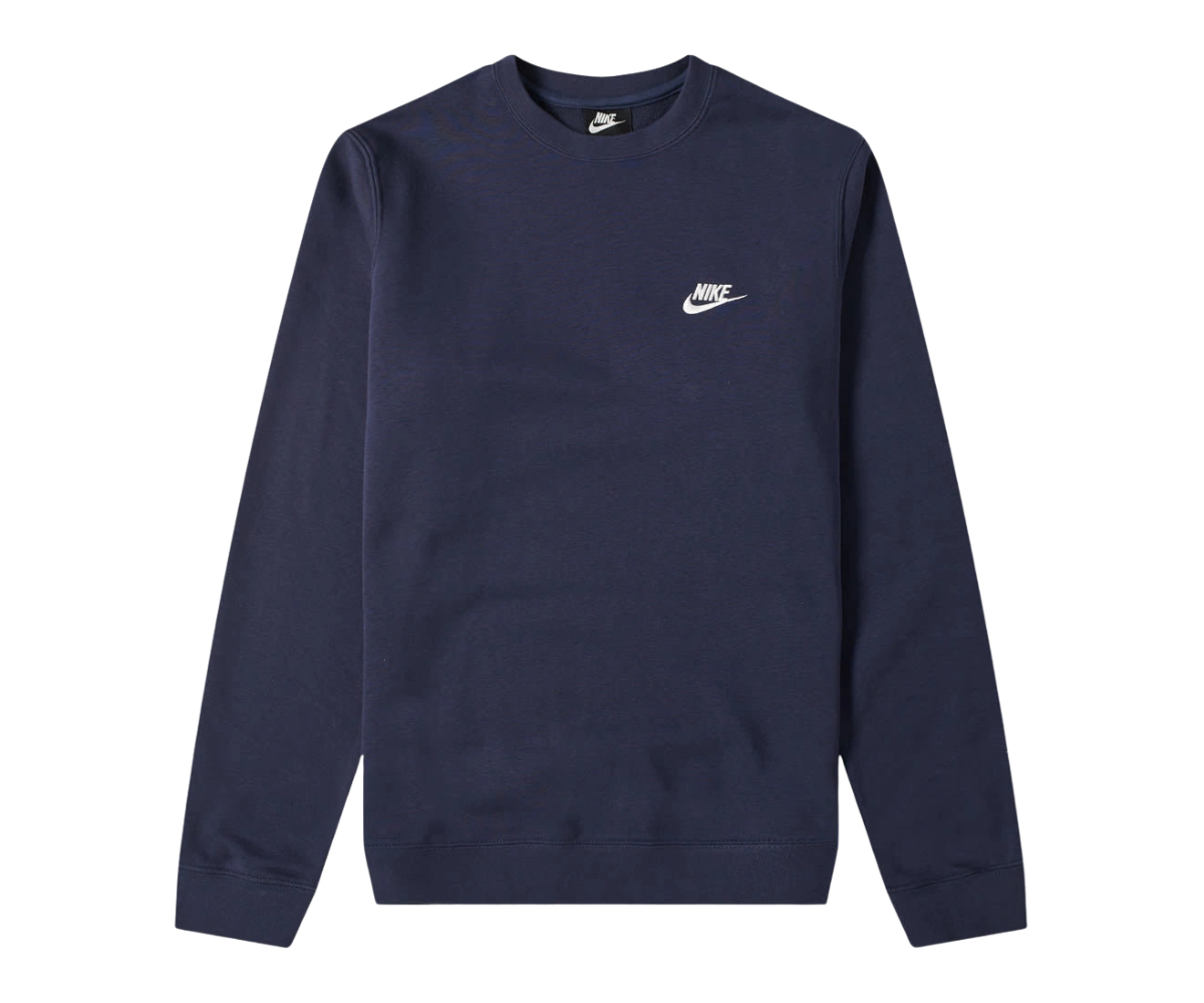 Nike Club Men Fleece Crew OBSIDIAN/WHITE 451