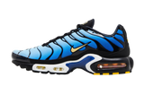 Nike Air Max Plus Hyper Blue 2025 cipő kék, fekete és arany színben.