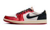 Air Jordan 1 Retro Low OG Trophy Room Away sneaker with red and white accents.