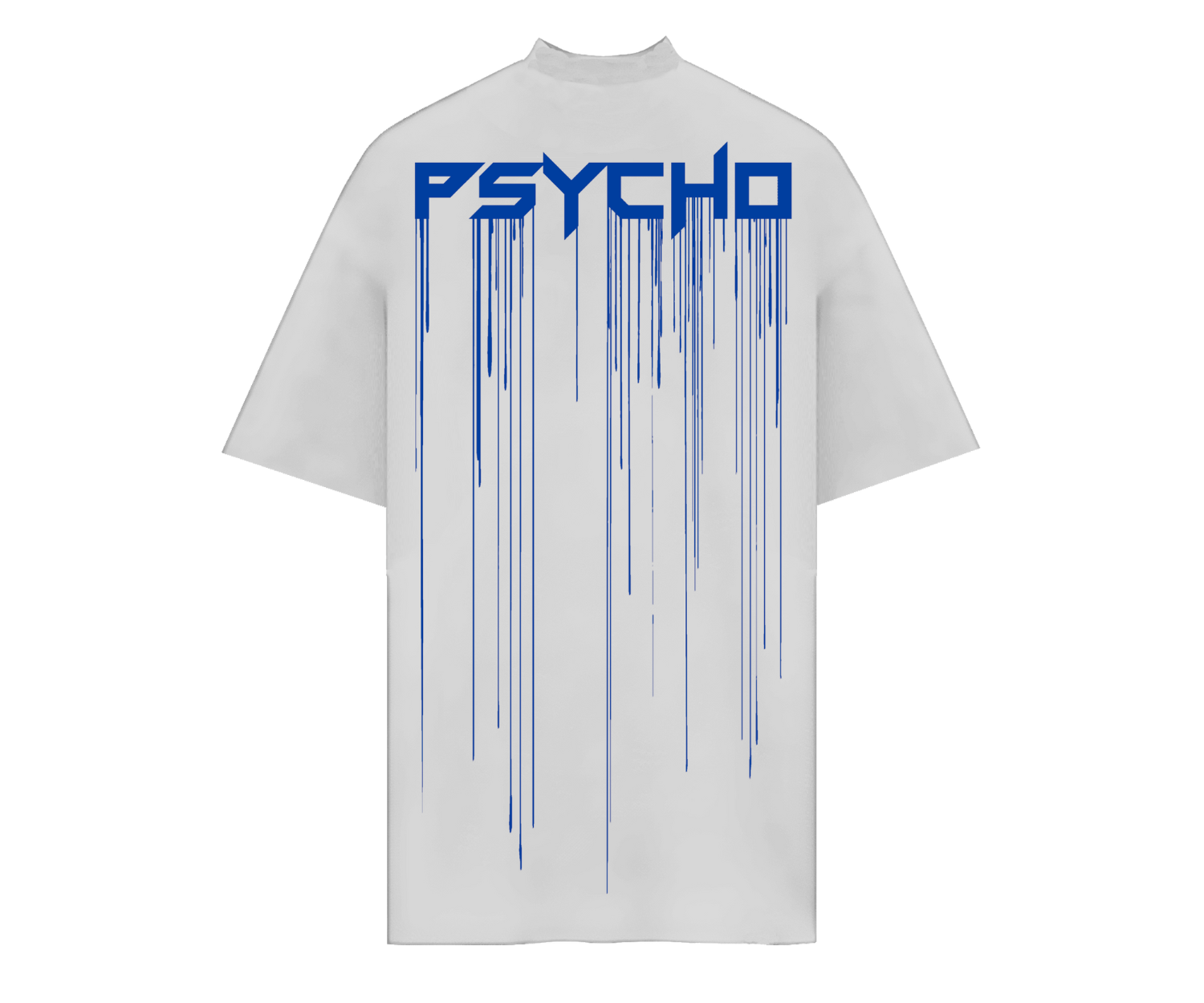 Psycho Budapest White Blue Drip T-shirt