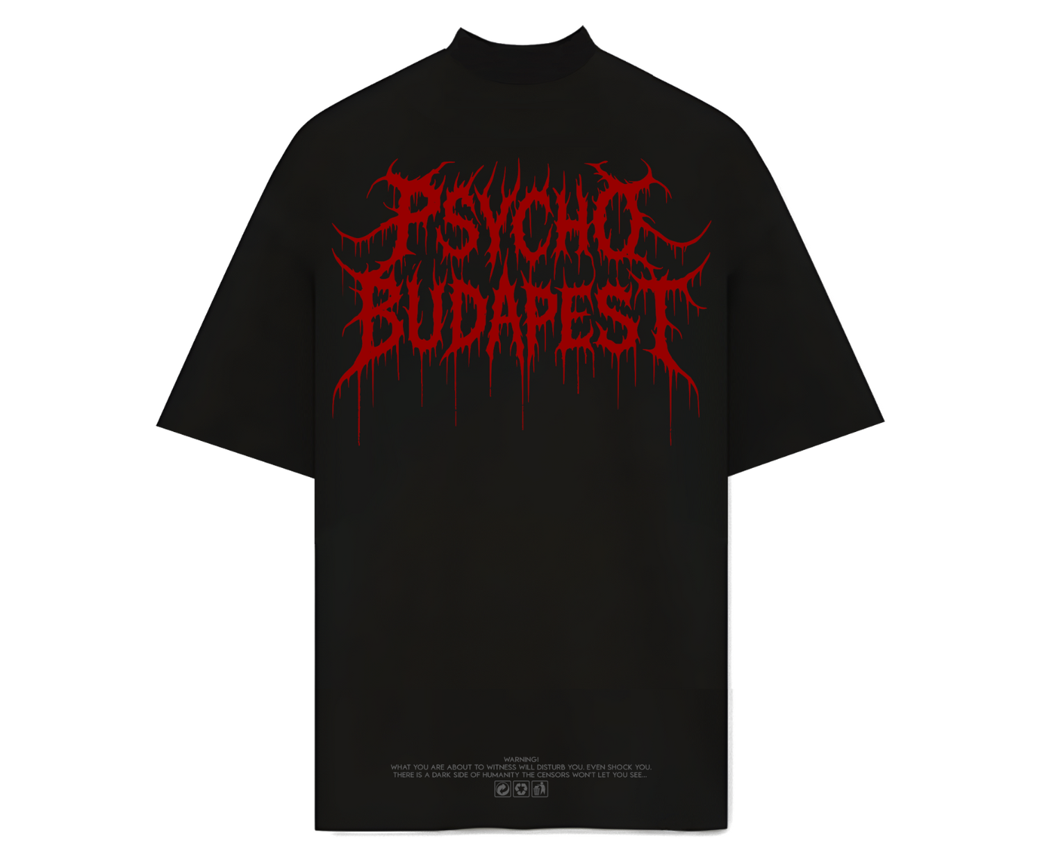 Psycho Budapest Red Metal Logo Tshirt