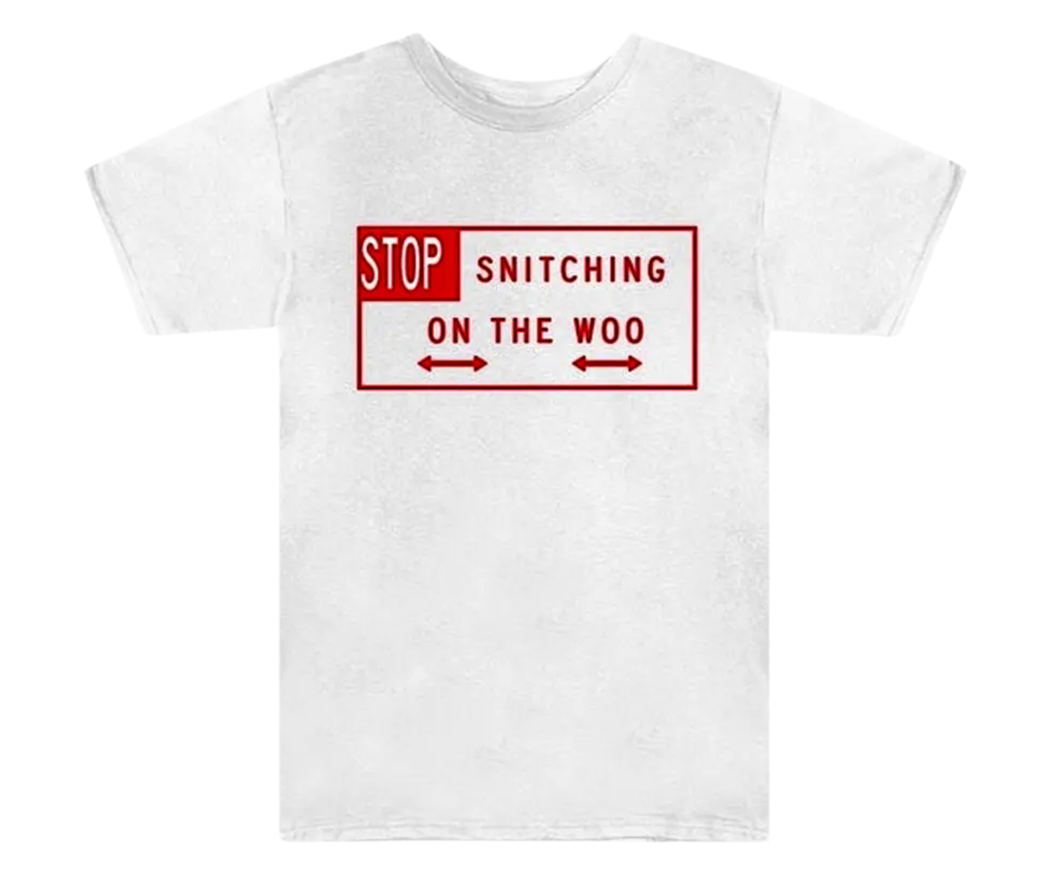 Pop Smoke x Vlone Stop Snitching T-shirt White/Red