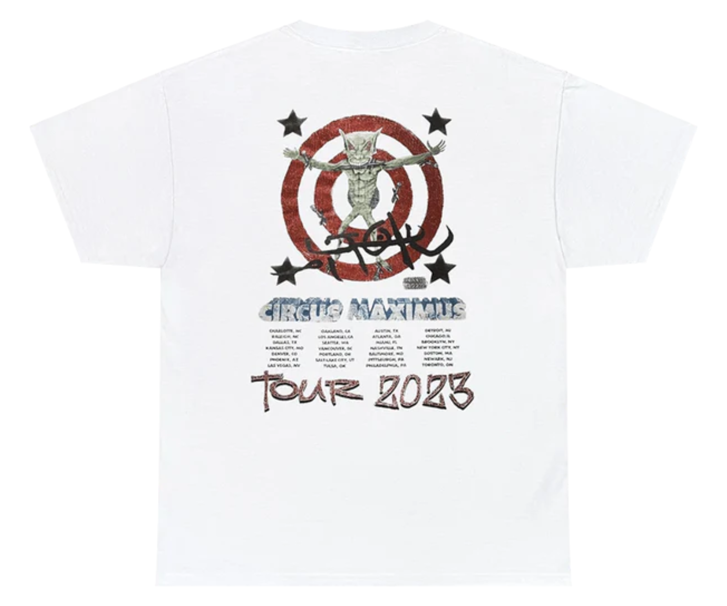 Travis Scott Utopia Circus Maximus 2023 Tour III Tee White