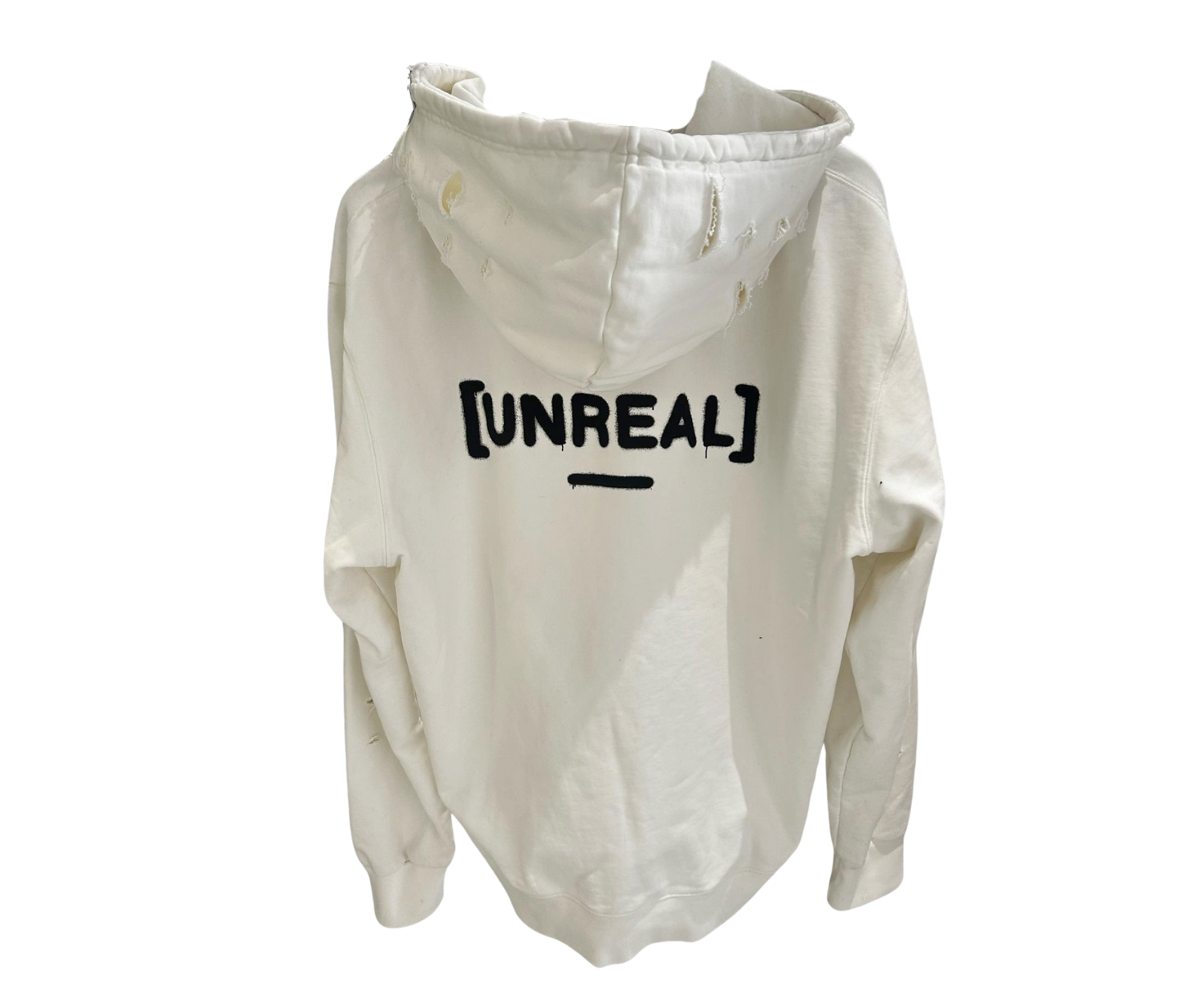 UNREAL Custom Zip Up Hoodie White