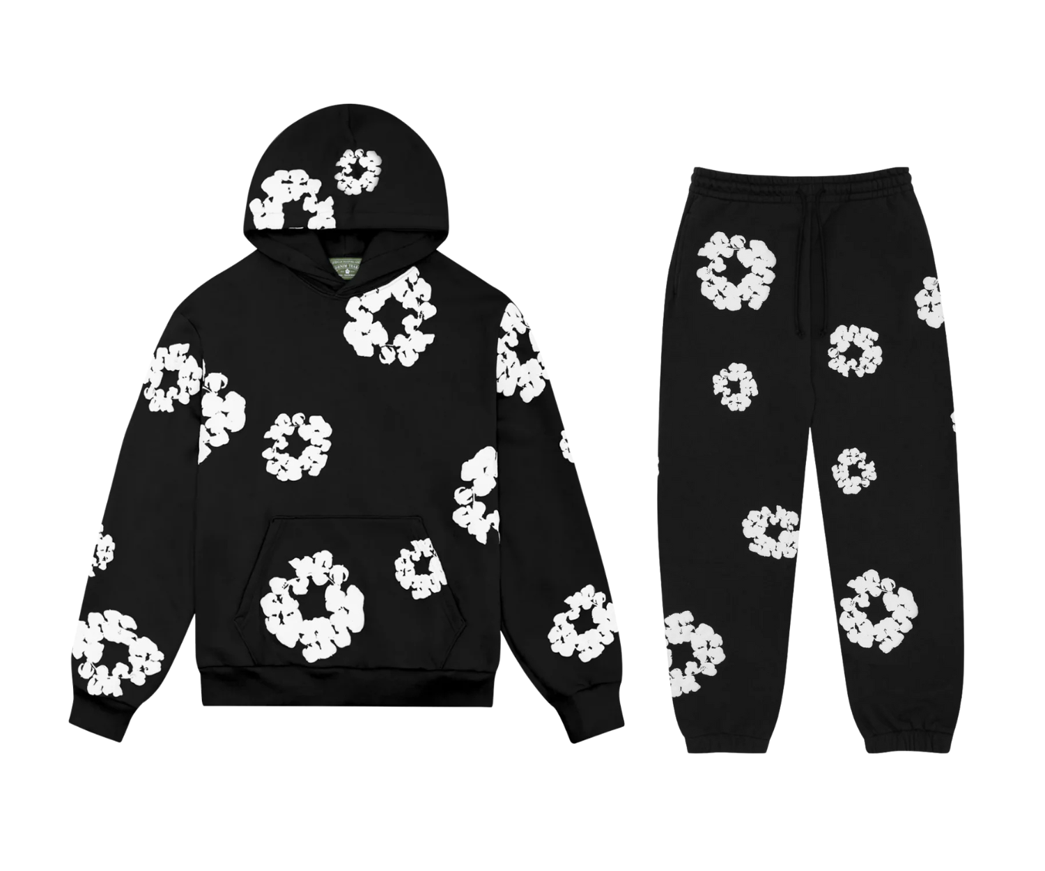 Denim Tears The Cotton Wreath Black Set