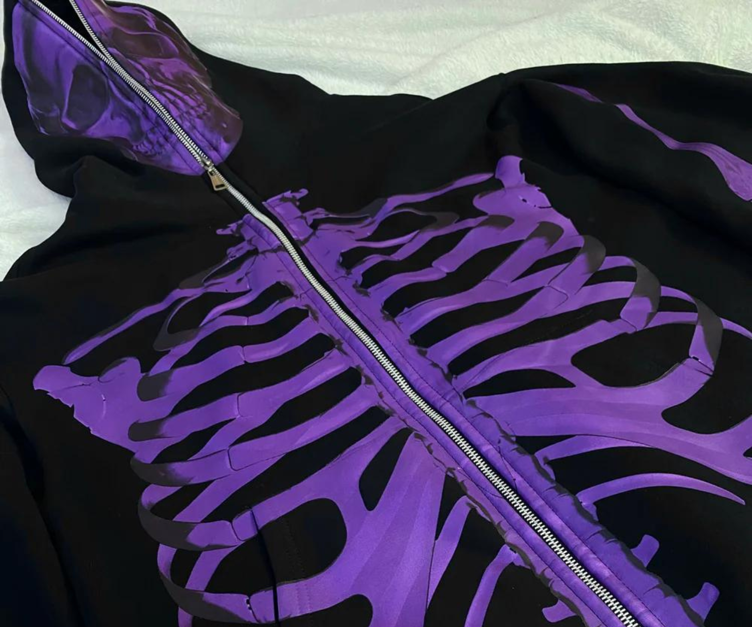 Psycho Budapest Fullzip Skeleton Hoodie 'Purple'