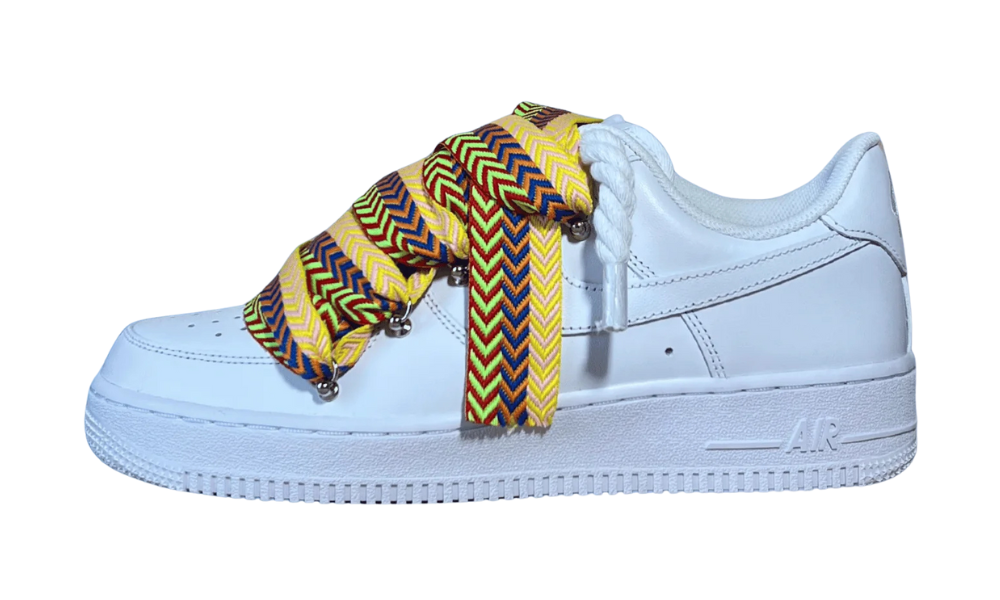 Nike Air Force 1 Lanvin Rope Lace Yellow Blue 