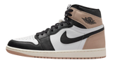 Air Jordan 1 High Retro OG Latte sneaker with white, black, and tan accents.
