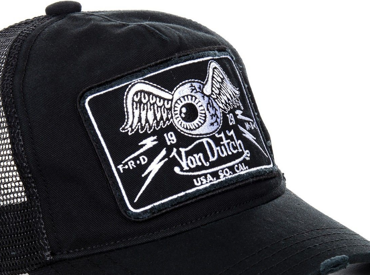 Von Dutch Square Patch Black Trucker