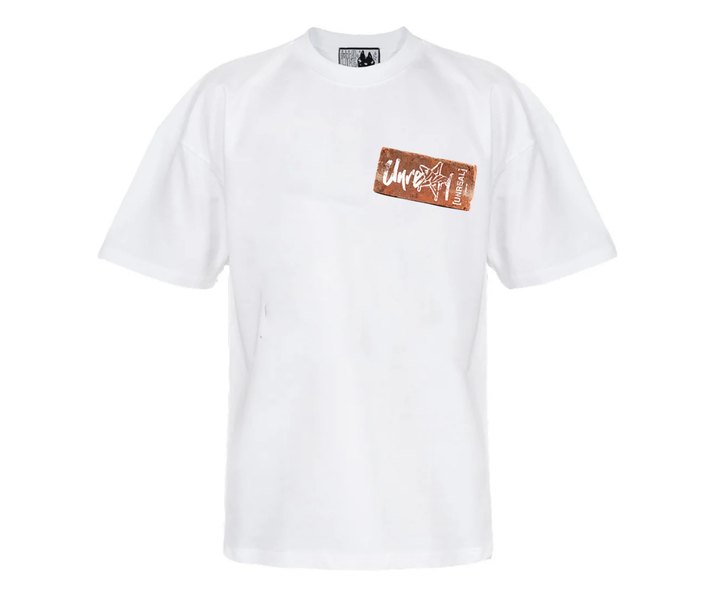 UNREAL BRICK Tee White, fehér póló brick mintával.