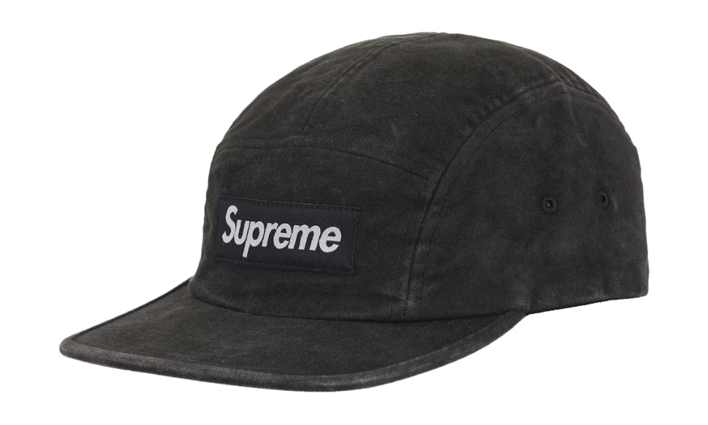 Supreme 2Tone Moleskin Camp Cap Black