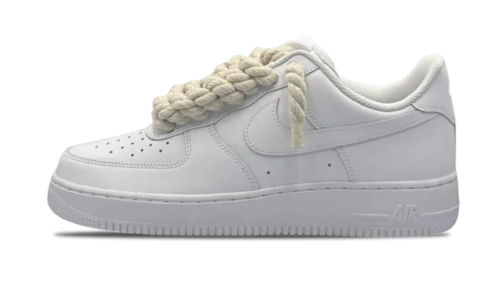 Nike Air Force 1 Chunky cu șireturi din frânghie, bej