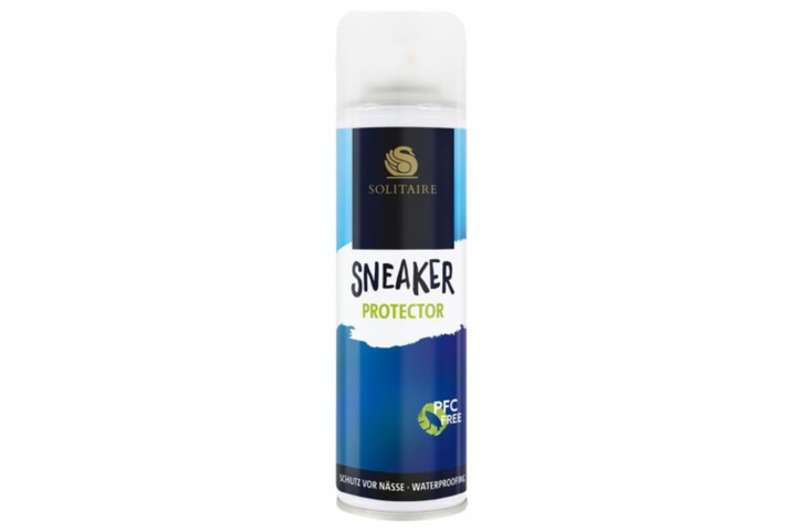 Solitaire Sneaker Protector spray with PFC free label.