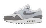 Nike Air Max 1 '87 Photon Dust Wolf Grey sneaker with grey suede and mesh.