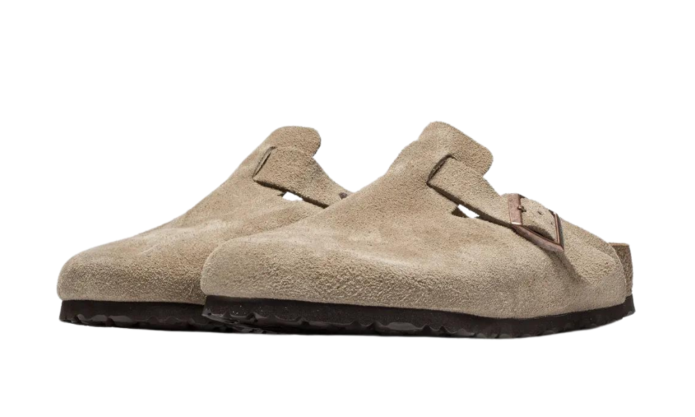 Birkenstock Boston Soft Footbed Suede Taupe