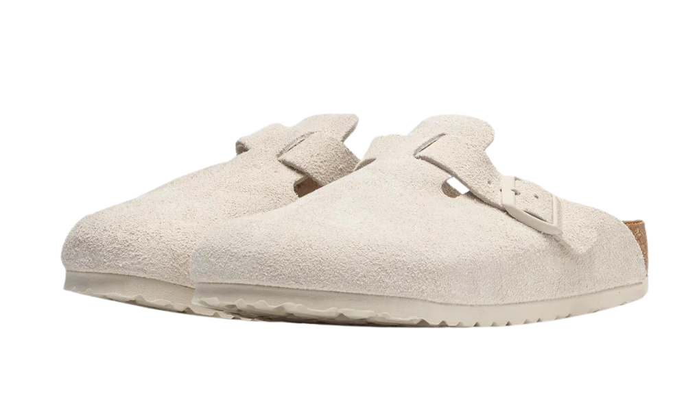 Birkenstock Boston Suede Antique White