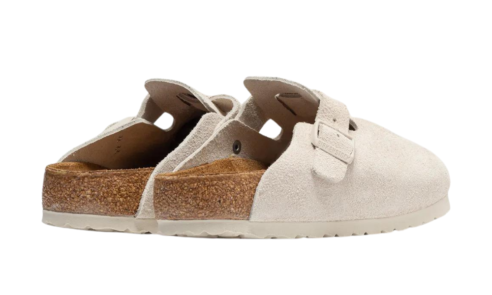 Birkenstock Boston Suede Antique White