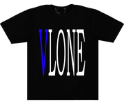 Vlone T-Shirt Black Blue