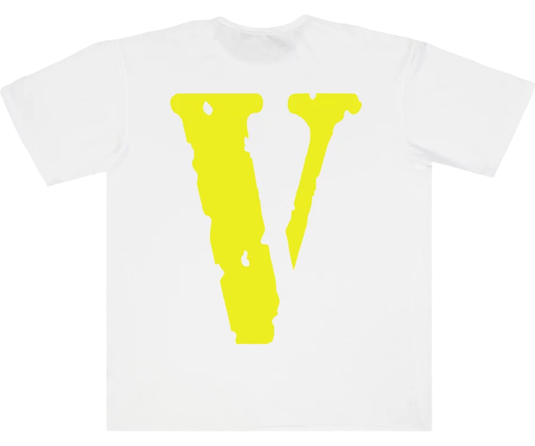 Vlone T-Shirt White Yellow