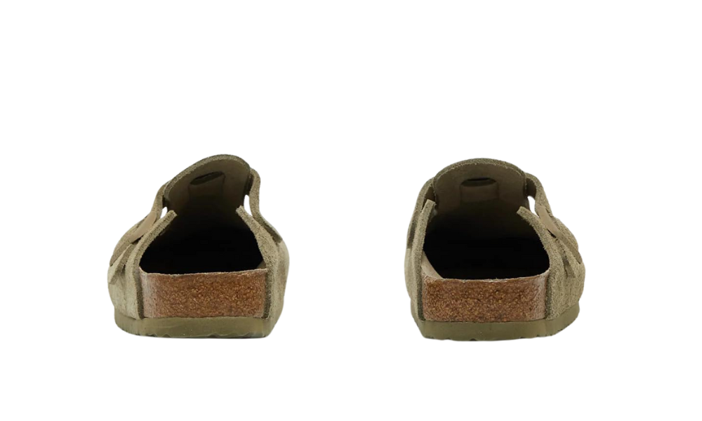 Birkenstock Boston Suede Leather Faded Khaki