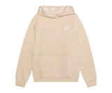 Sandrift neutral Nike Club hoodie for kids.