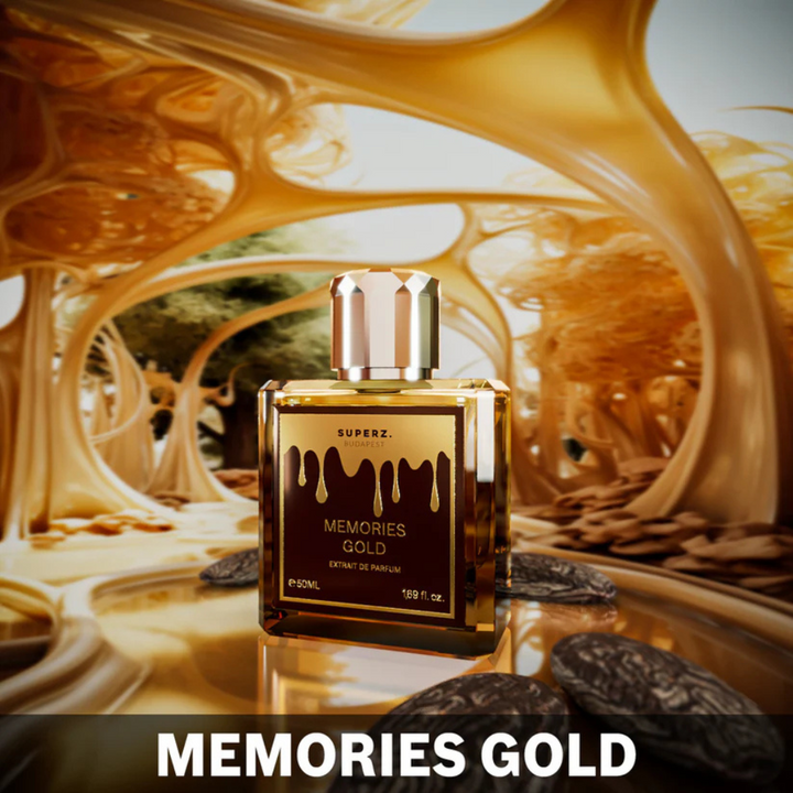 Superz Memories Gold 50 ml Extrait De Parfum üveg.