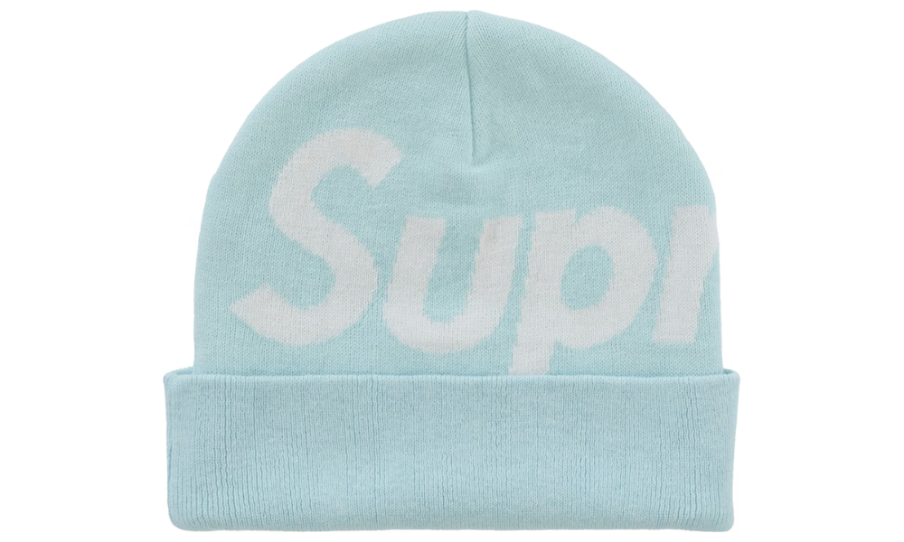 Supreme Big Logo Beanie FW25 Light Blue