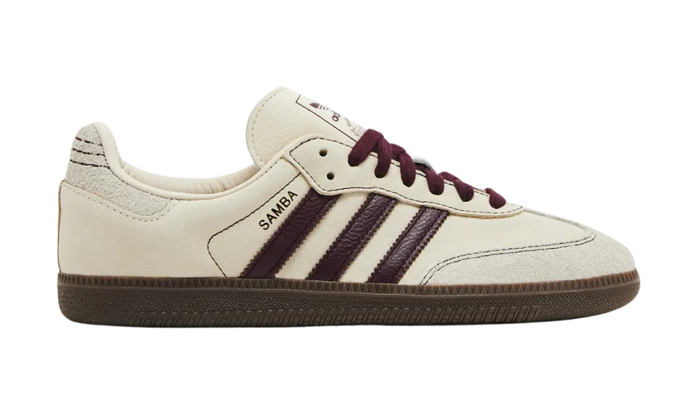 Adidas Wmns Samba OG 'Wonder White Maroon'