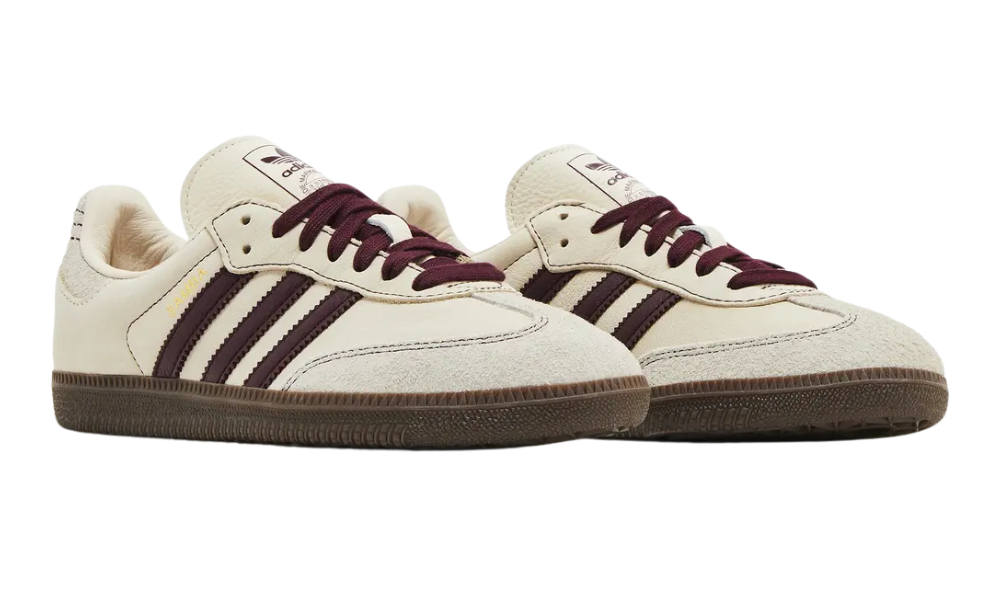 Adidas Wmns Samba OG 'Wonder White Maroon'