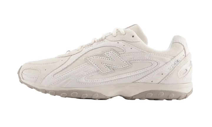 New Balance 204L Timberwolf suede sneakers.