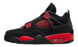 Air Jordan 4 Retro Red Thunder fekete és piros színben.