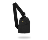 BLACKED OUT EMBOSSED GOLD TOOTH BACKPACK SLING