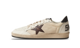 Golden Goose Ball Star cu toc negru/Stea maro cu buline