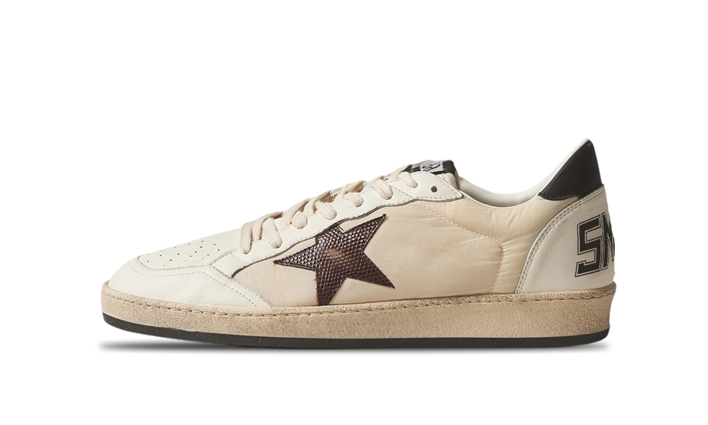 Golden Goose Ball Star Black Heel / Brown Polka Dot Star