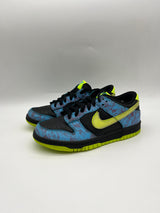 Használt Nike Dunk Low TD Let's Dance cipő kék, fekete és neon sárga színben.