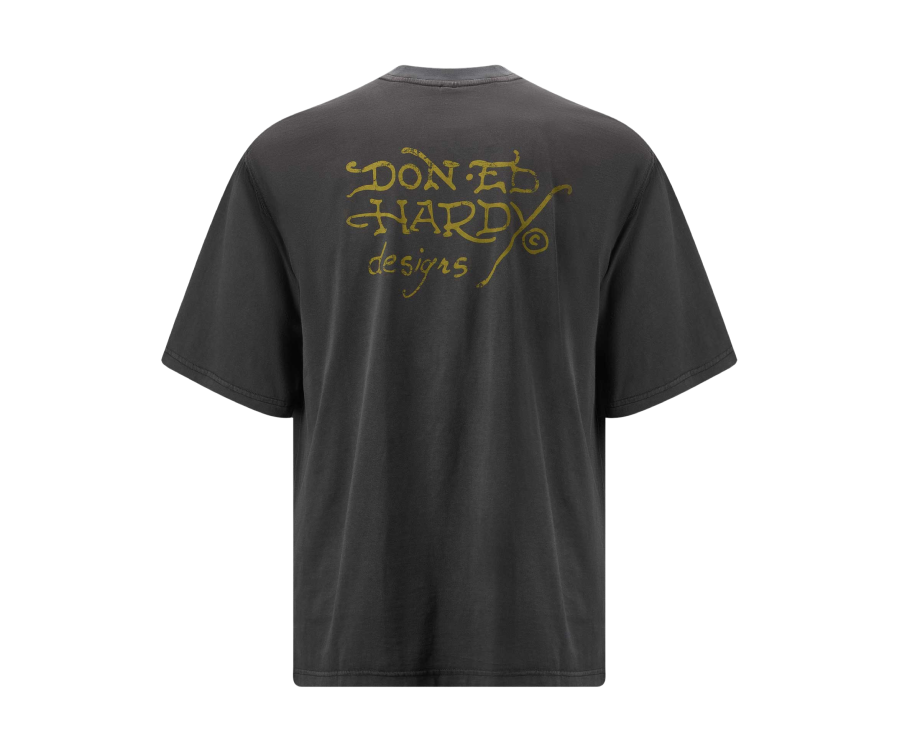Ed Hardy Battle Of The Dragons Relaxed Tee Charcoal