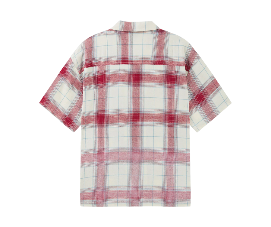 Ed Hardy Gothic Check Revere Boxy Fit Shirt Red