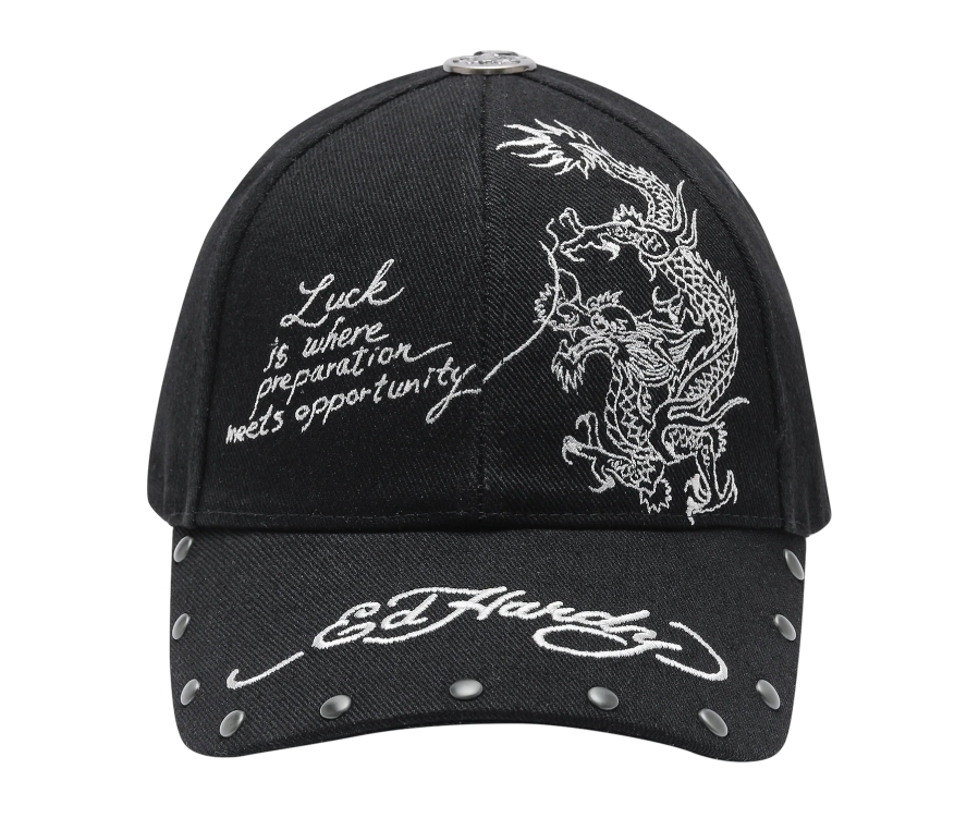 Ed Hardy Lucky Dragon 6 Panel Denim Cap