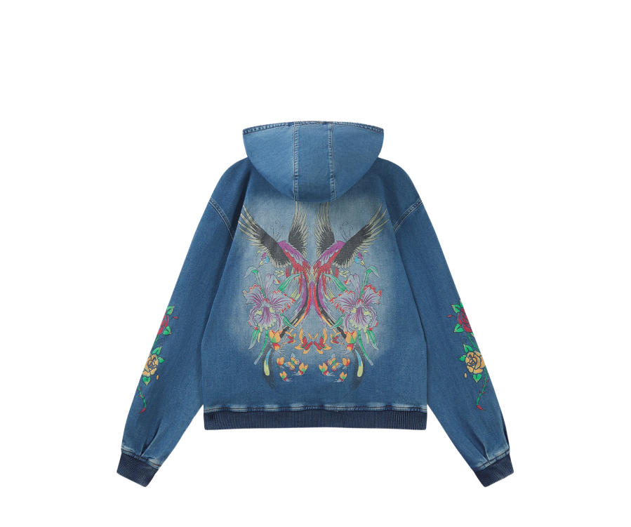 Ed Hardy Rise Of The Phoneix Denim Hoodie