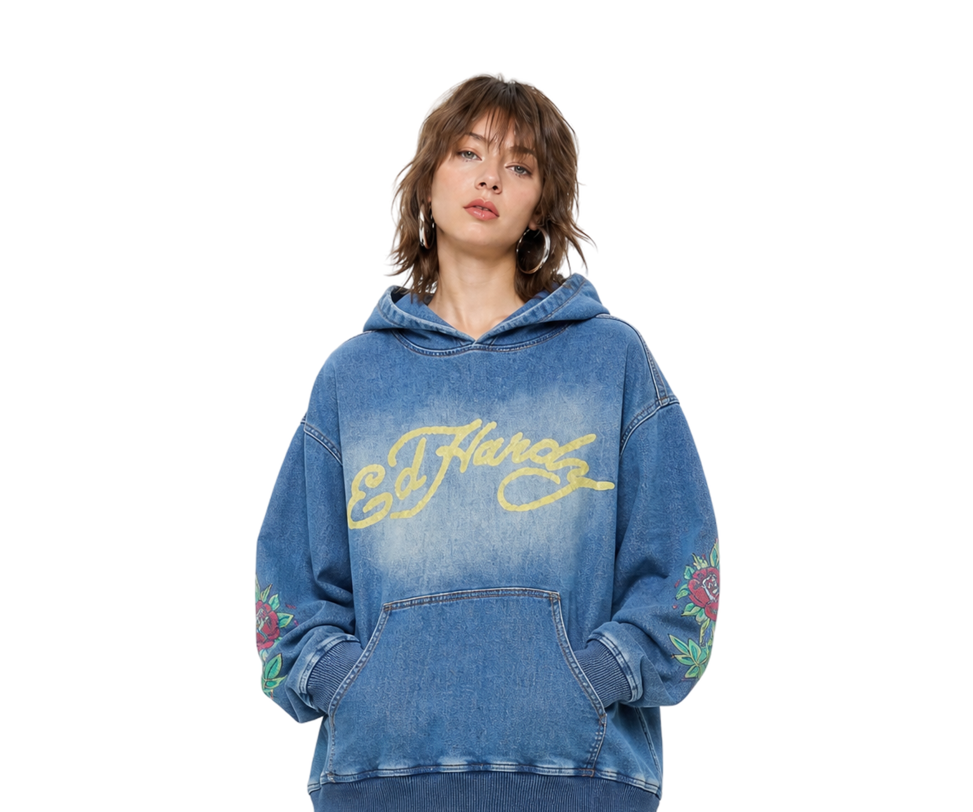 Ed Hardy Rise Of The Phoneix Denim Hoodie