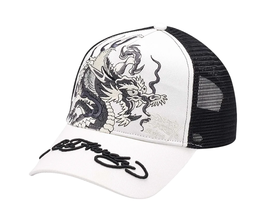 Ed Hardy Trucker Cap Mono Giant Dragon