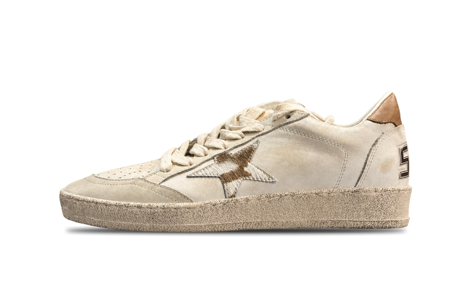 Golden Goose Ball Star Beige Suede Star