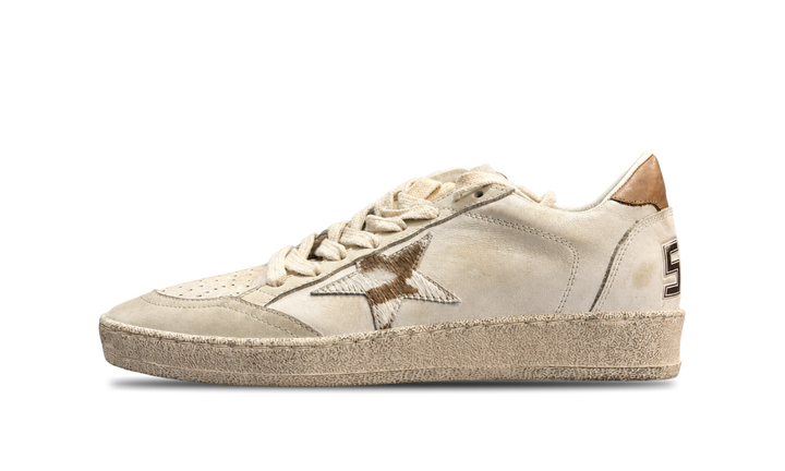 Golden Goose Ball Star din piele de căprioară bej