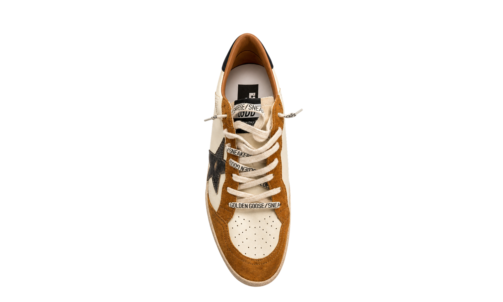 Golden Goose Ball Star Distressed Suede Leather Brown