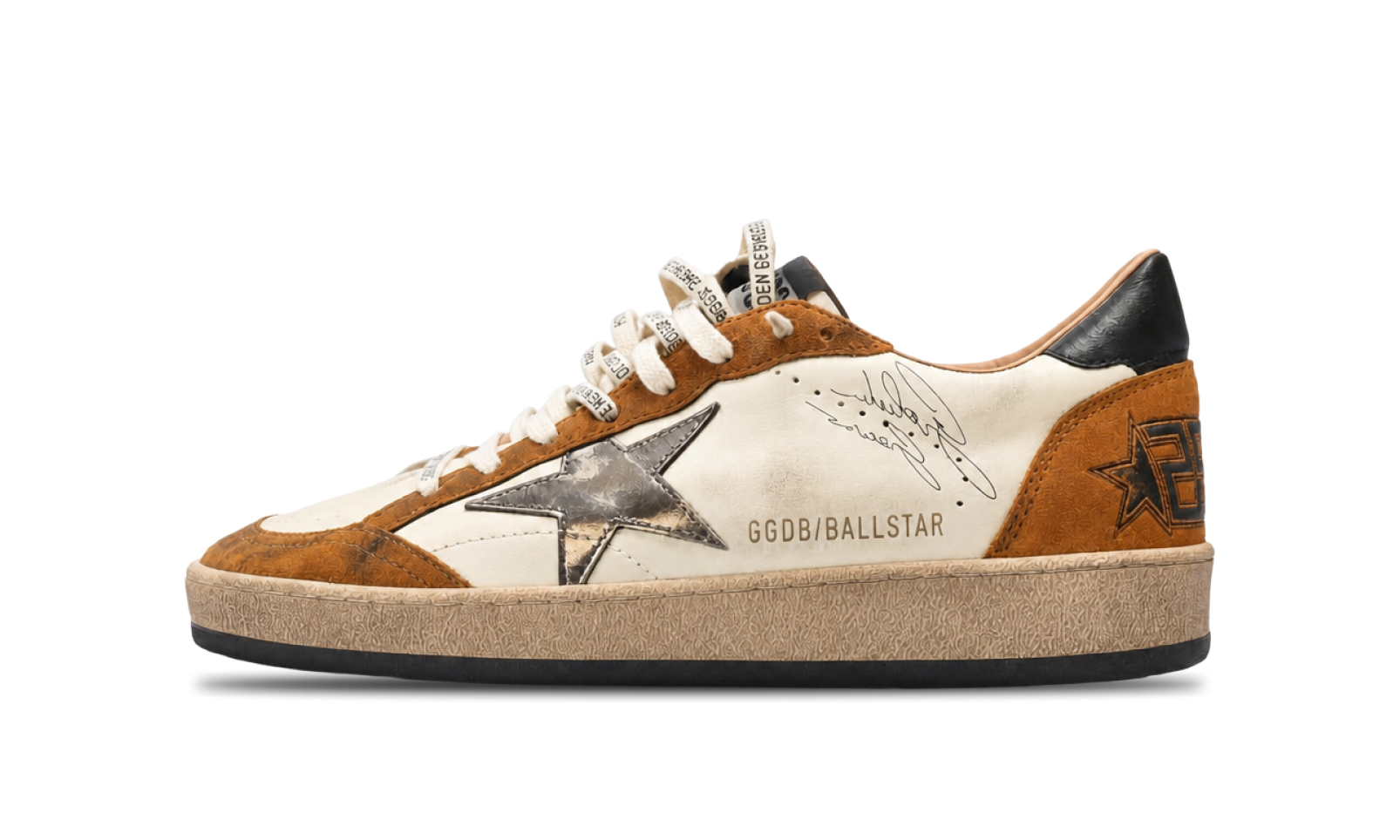 Golden Goose Ball Star Distressed Suede Leather Brown