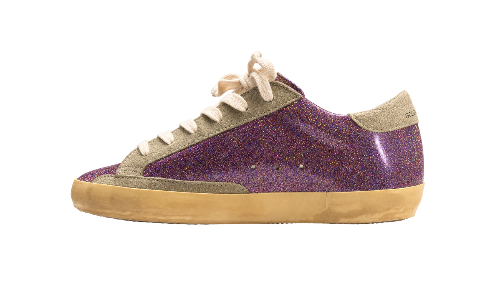 Golden Goose Superstar Pink Glitter Suede Star