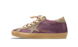 Golden Goose Superstar roz cu sclipici, din piele de căprioară, cu stea
