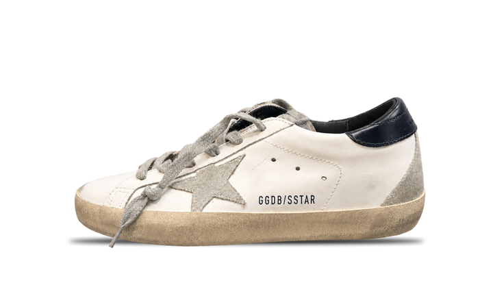 Golden Goose Superstar Suede Star Blue cu toc
